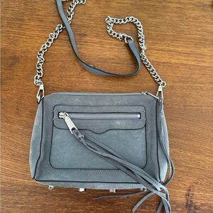 Rebecca Minkoff Chic Light Blue Crossbody Bag with Chain Strap